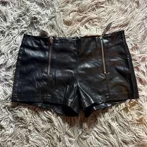 Leather shorts